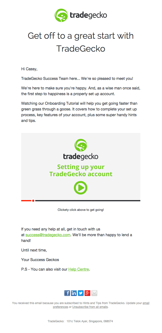Get off to a great start with TradeGecko