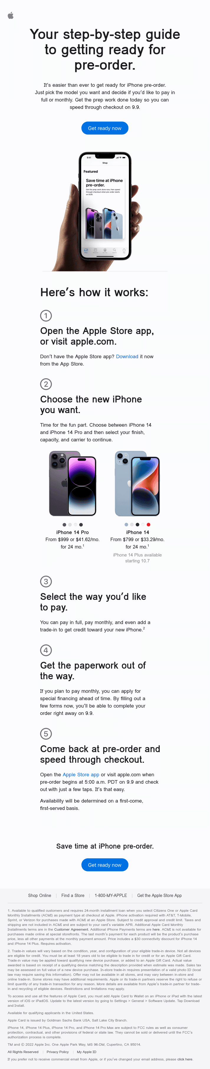 Get ready for iPhone 14 and iPhone 14 Pro pre-order now.