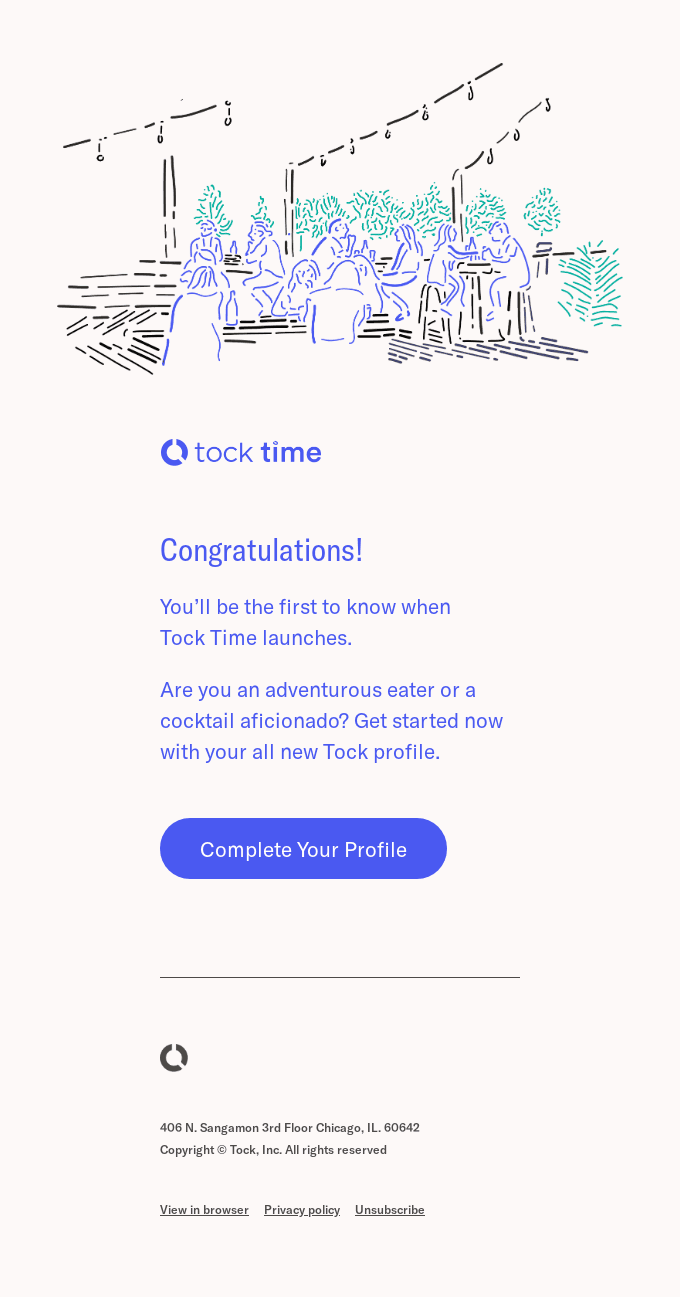 Get started with your new dining profile.
