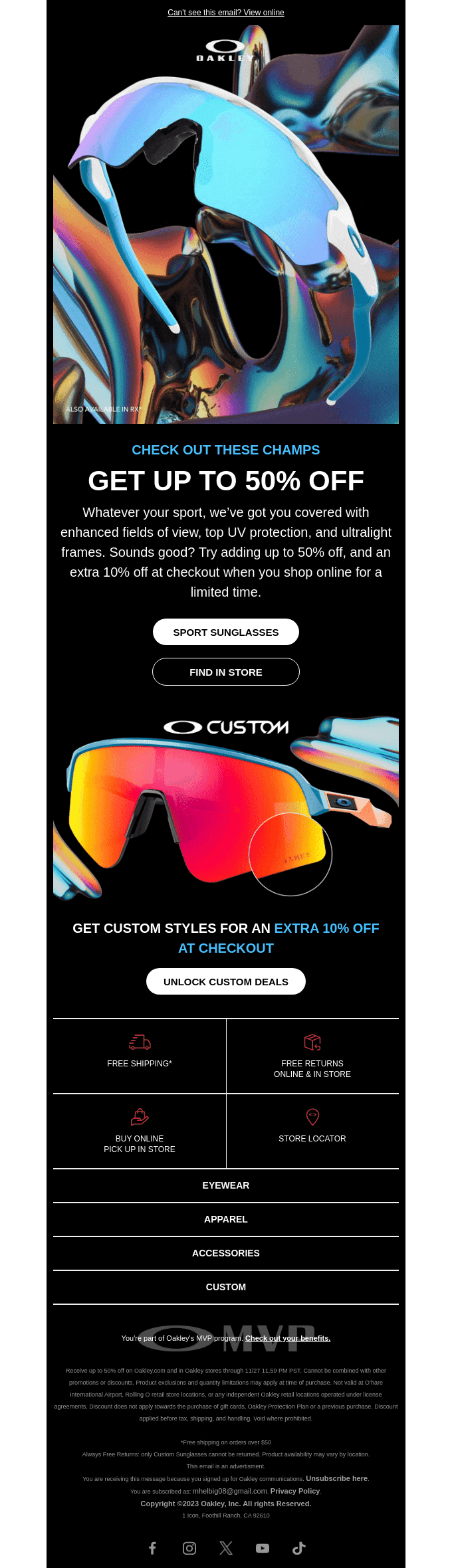 Get Up To 50% Off Sport Sunglasses