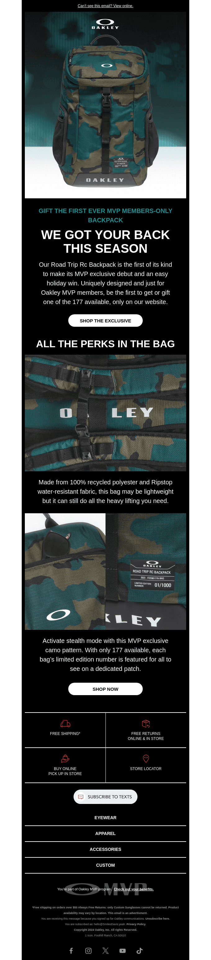 Gift The First Ever Members-Only Backpack