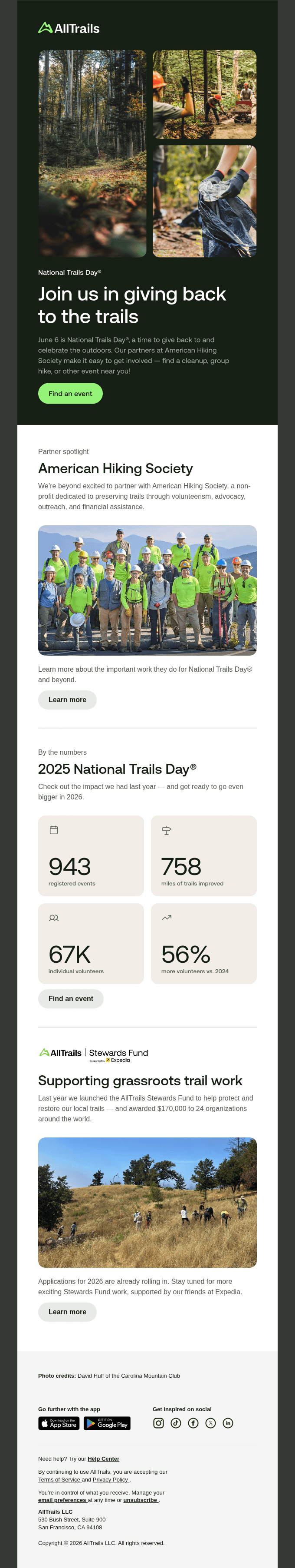 Give back for National Trails Day®
