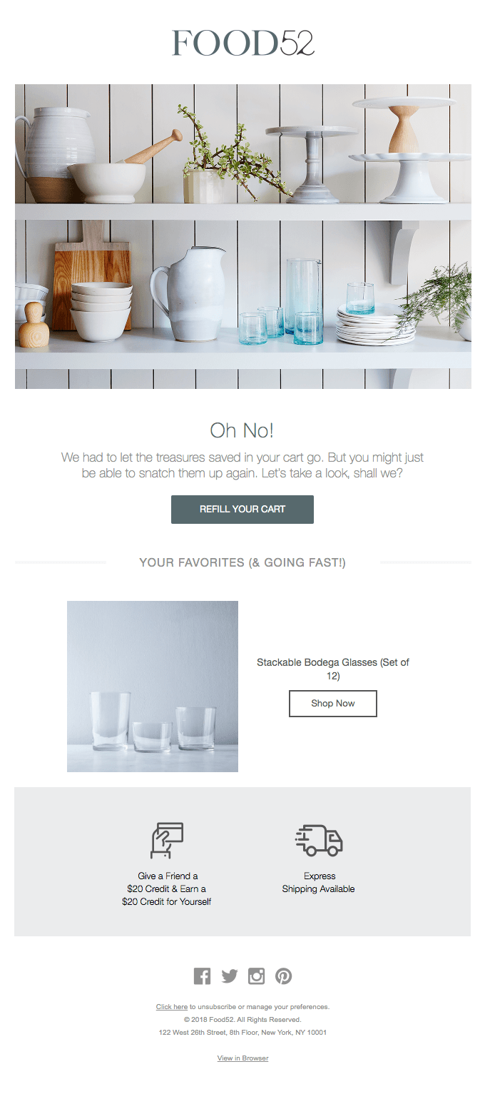 Going fast: grab the treasures in your cart before they go poof.