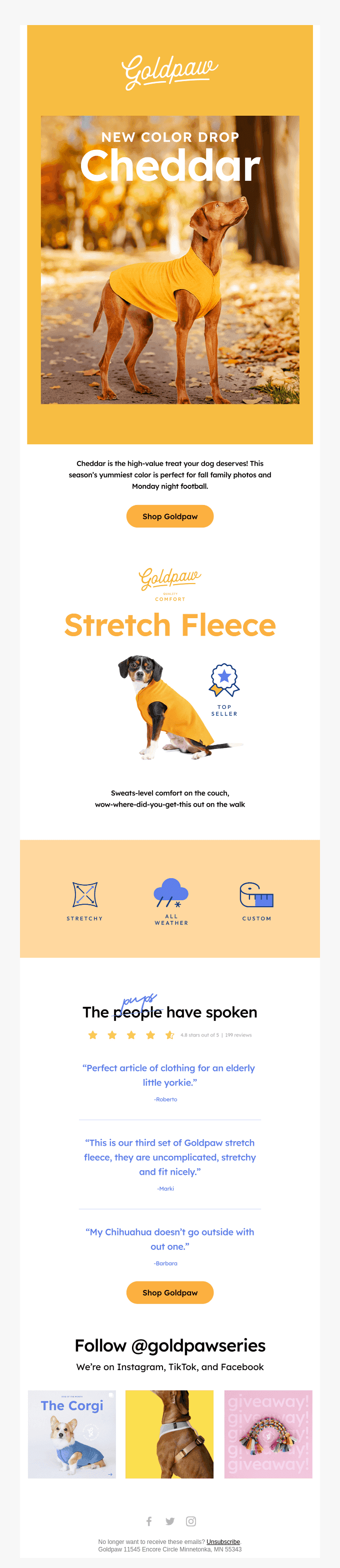 Goldpaw Color Drop: Cheddar is here!