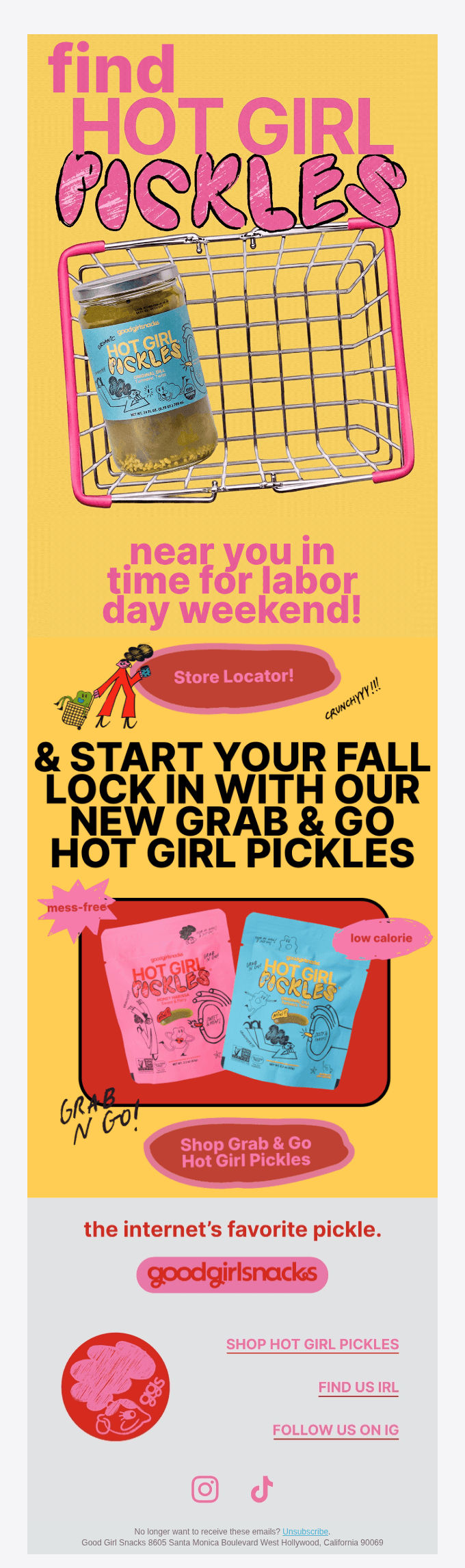 Find us near you for labor day 🥒🛒