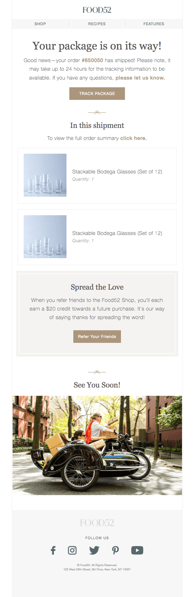 Good News - Your Food52 order (#650050) has shipped!