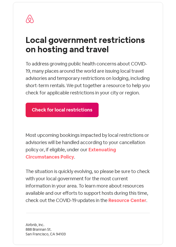 Government travel restrictions during COVID-19