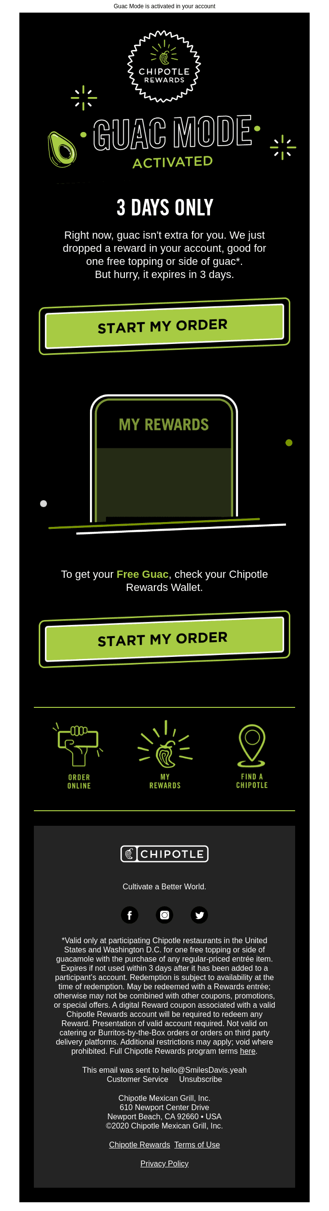 Guac Mode Activated: go get your FREE GUAC 🥑