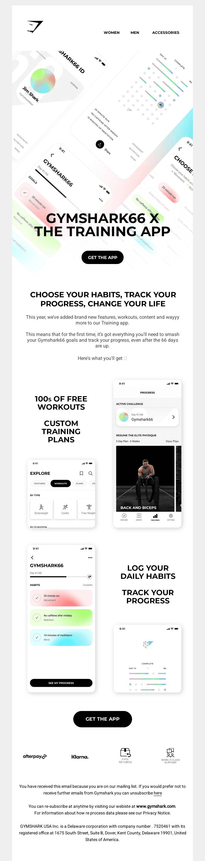 Gymshark66 🤝 the Training app 🤝 your progress