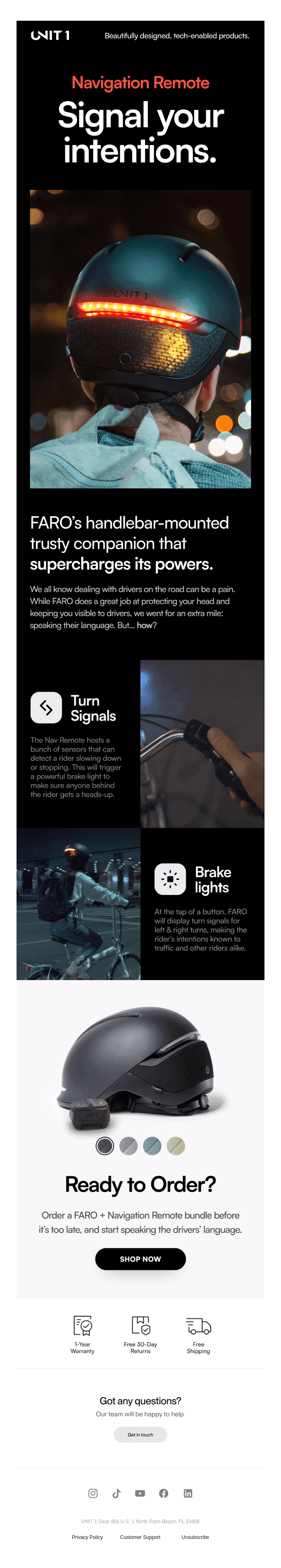 Hand signals work, but so does morse code