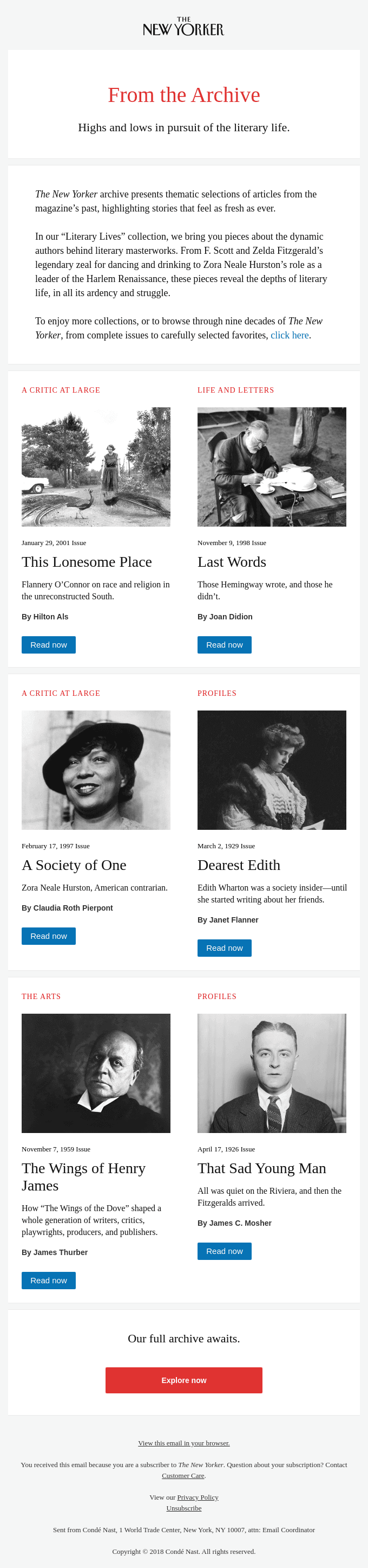 Handpicked Favorites from the Archive