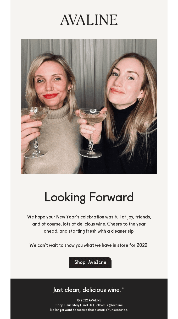 Happy New Year, with love from Avaline