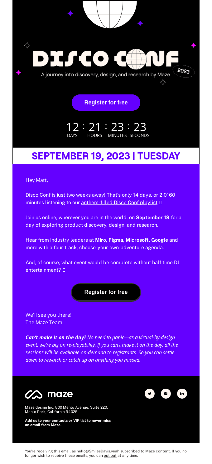 🪩 Have you registered for Disco Conf yet?
