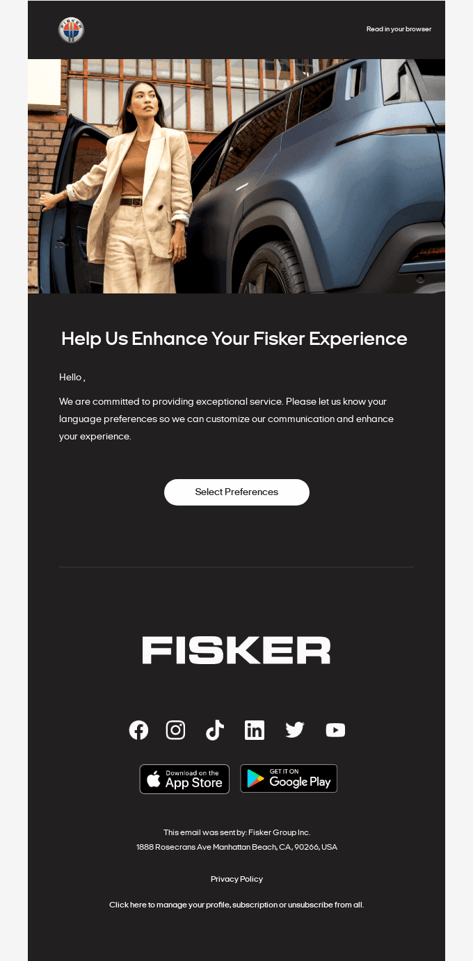 Help Us Enhance Your Fisker Experience