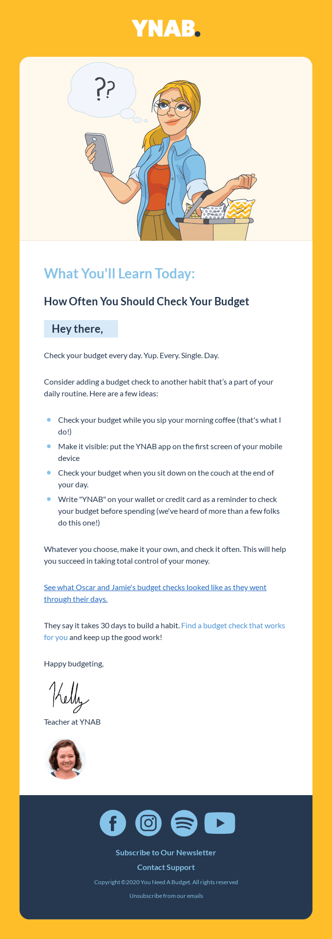 Here's how often you should check your budget