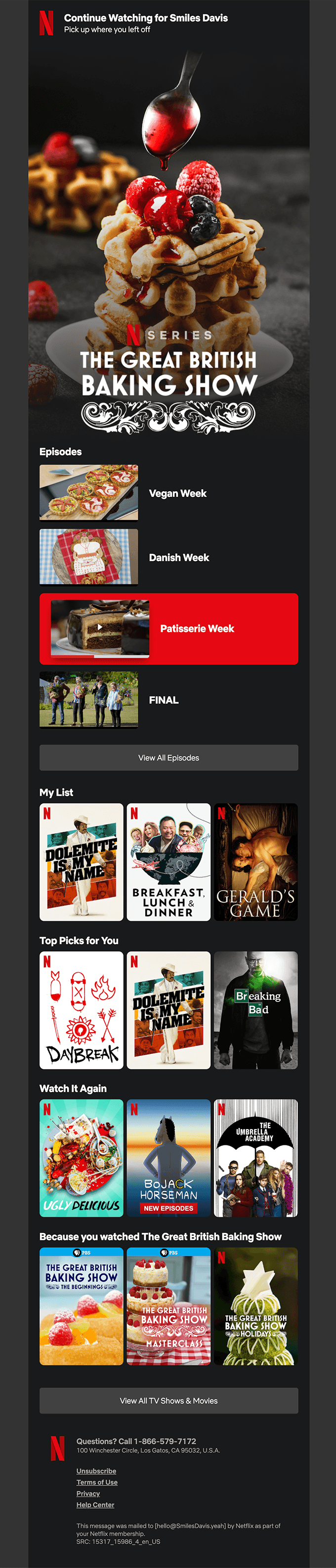 Here's what you started watching