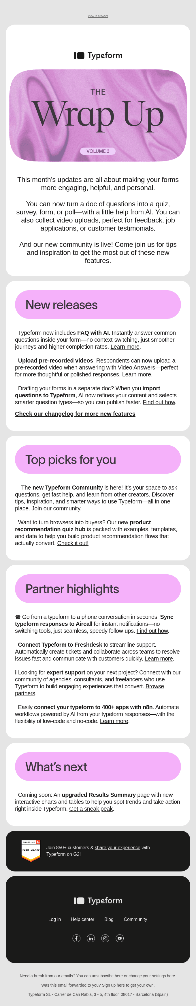 Hey, here’s what’s new at Typeform