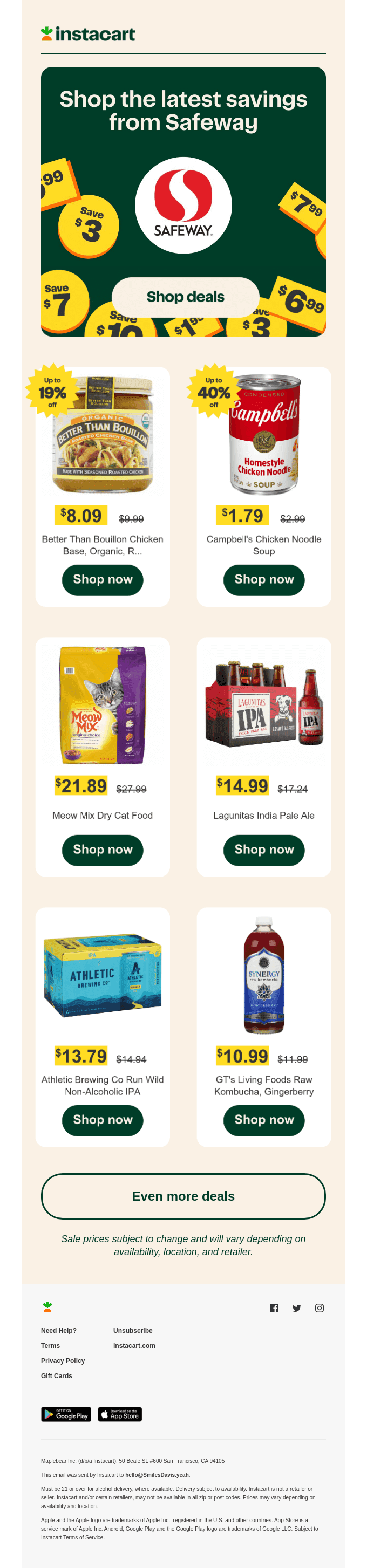 Hey Smiles Davis, Safeway has new deals for you