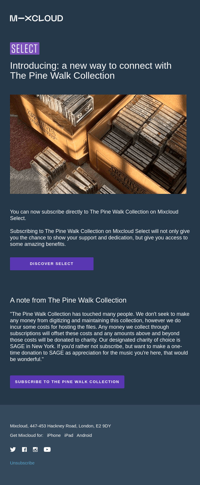 Hey Smiles Davis, you can now subscribe directly to The Pine Walk Collection