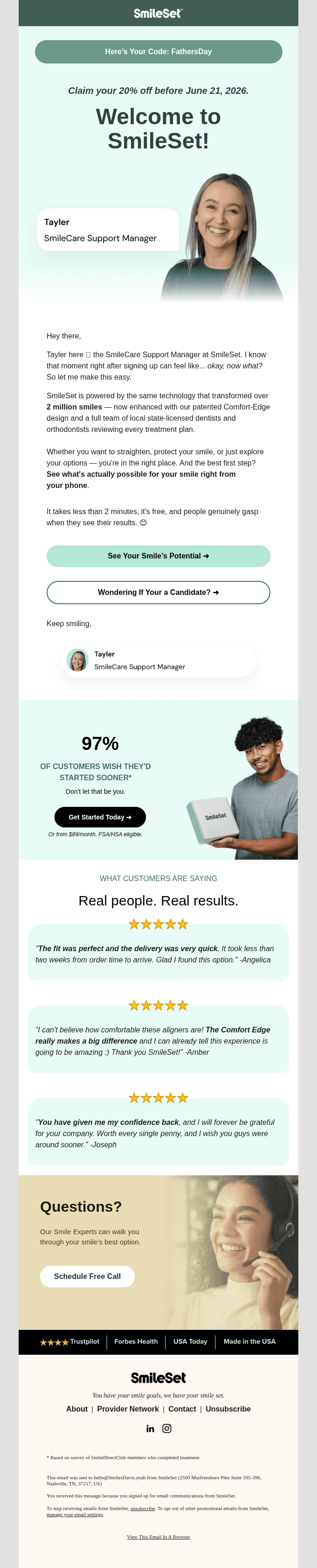 Hey there, welcome to your smile family!