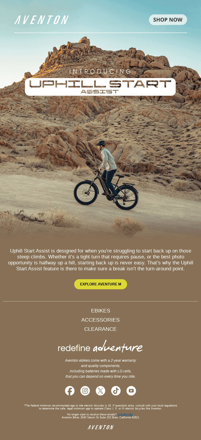 Hills? Handled. Meet Uphill Start Assist on Aventure M📈