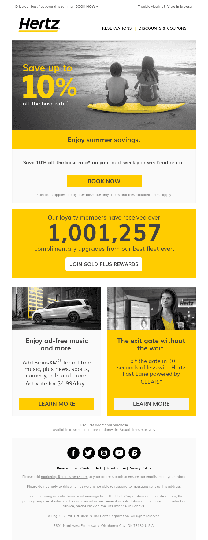 🚦H️it the summer road with Hertz & save 10% off the base rate