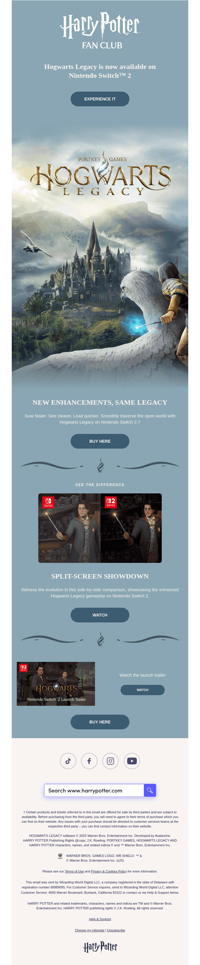 Hogwarts Legacy now available on Nintendo Switch™ 2