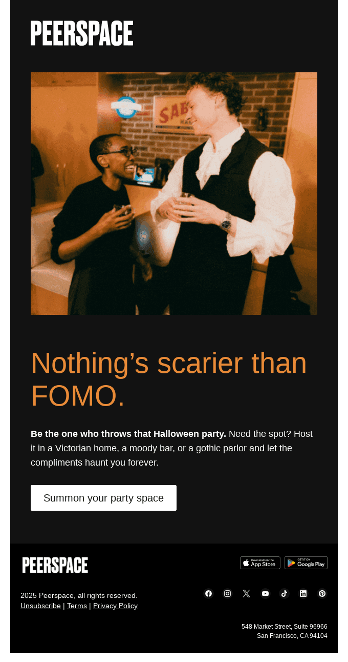 Host the party they’ll never forget (or escape) 🕸️
