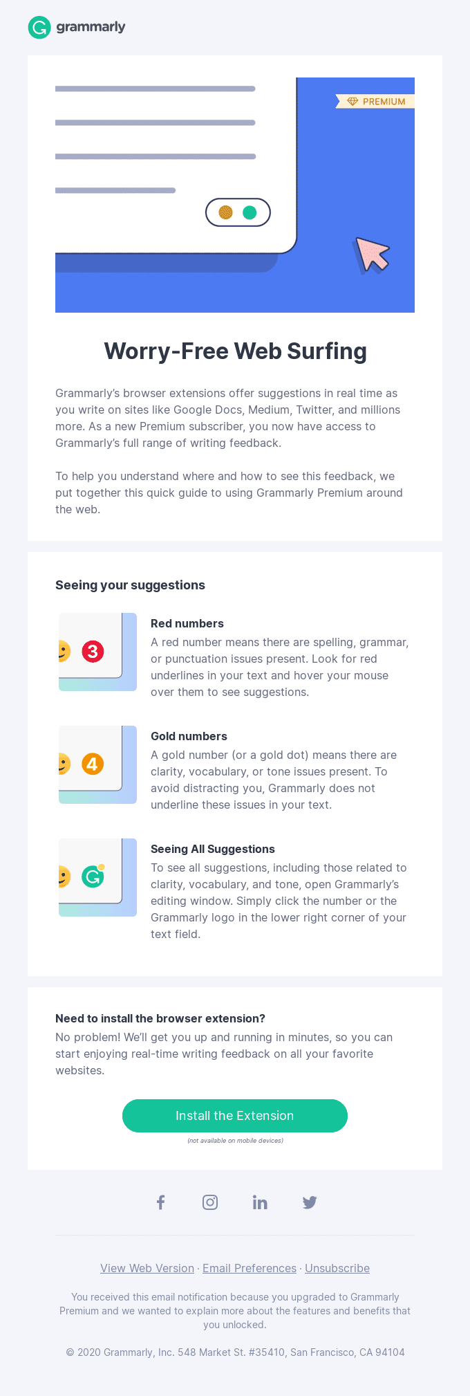 How Premium works when you surf the web