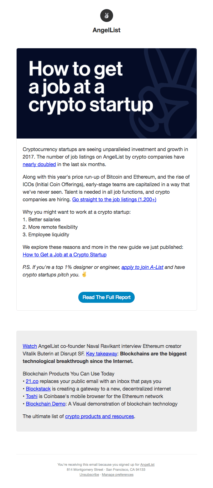 How to get a job at a cryptocurrency startup 💰️