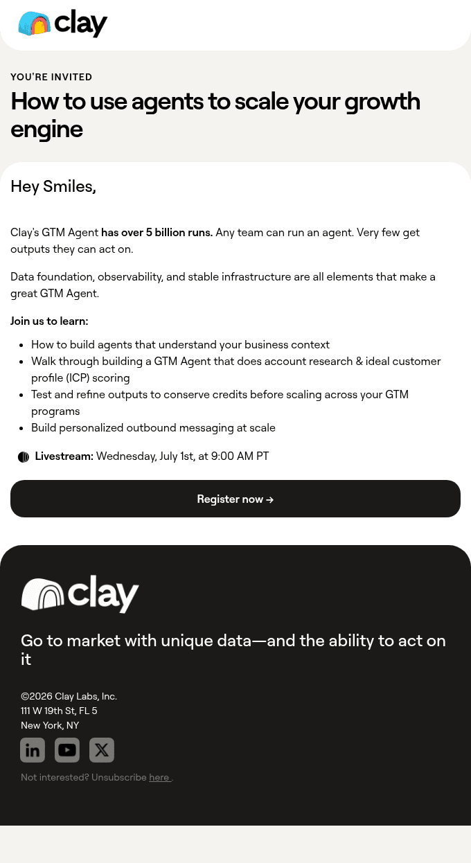 Livestream: How to use agents to scale your growth engine