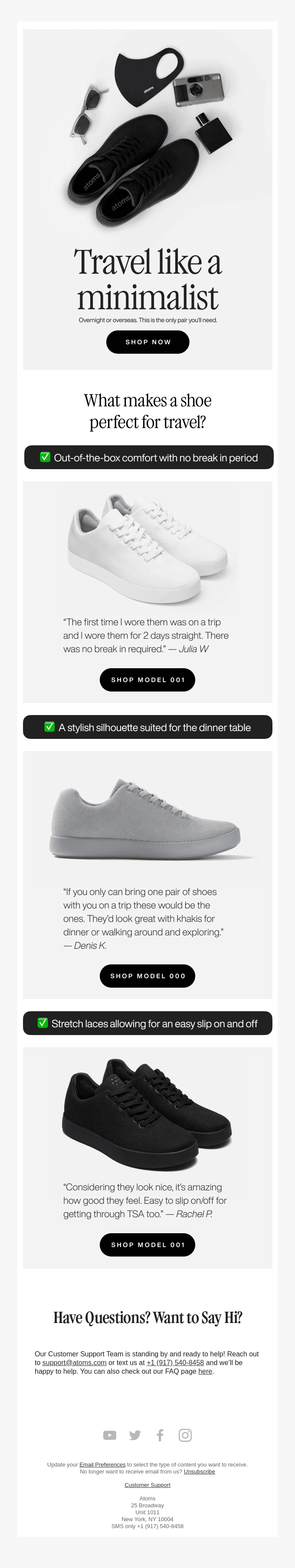 If you can only travel with one pair