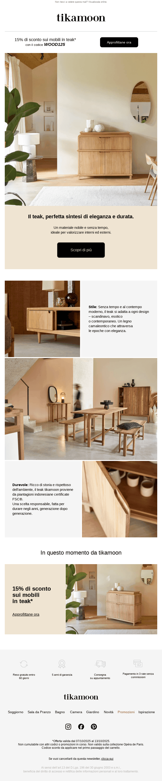 Il teak, un legno nobile e senza tempo