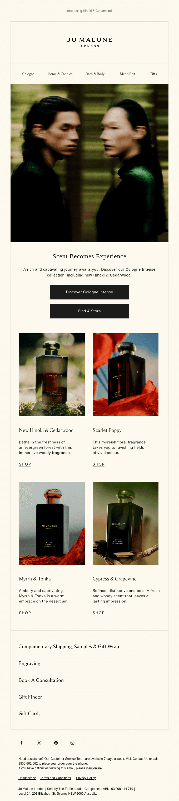 Immerse yourself in a new Cologne Intense