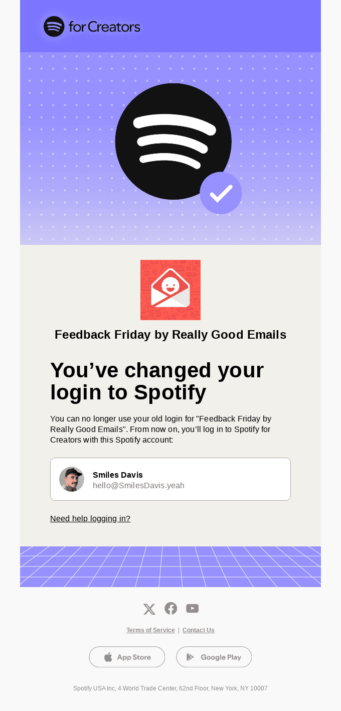 Important change to your account