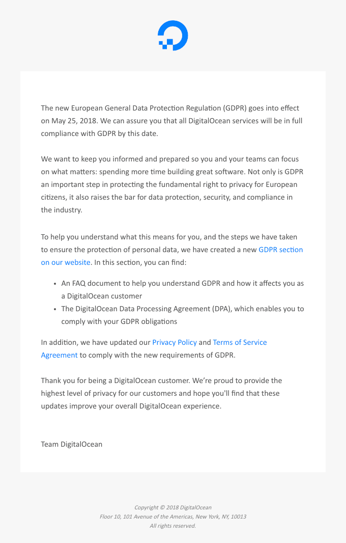 Important updates on our GDPR compliance