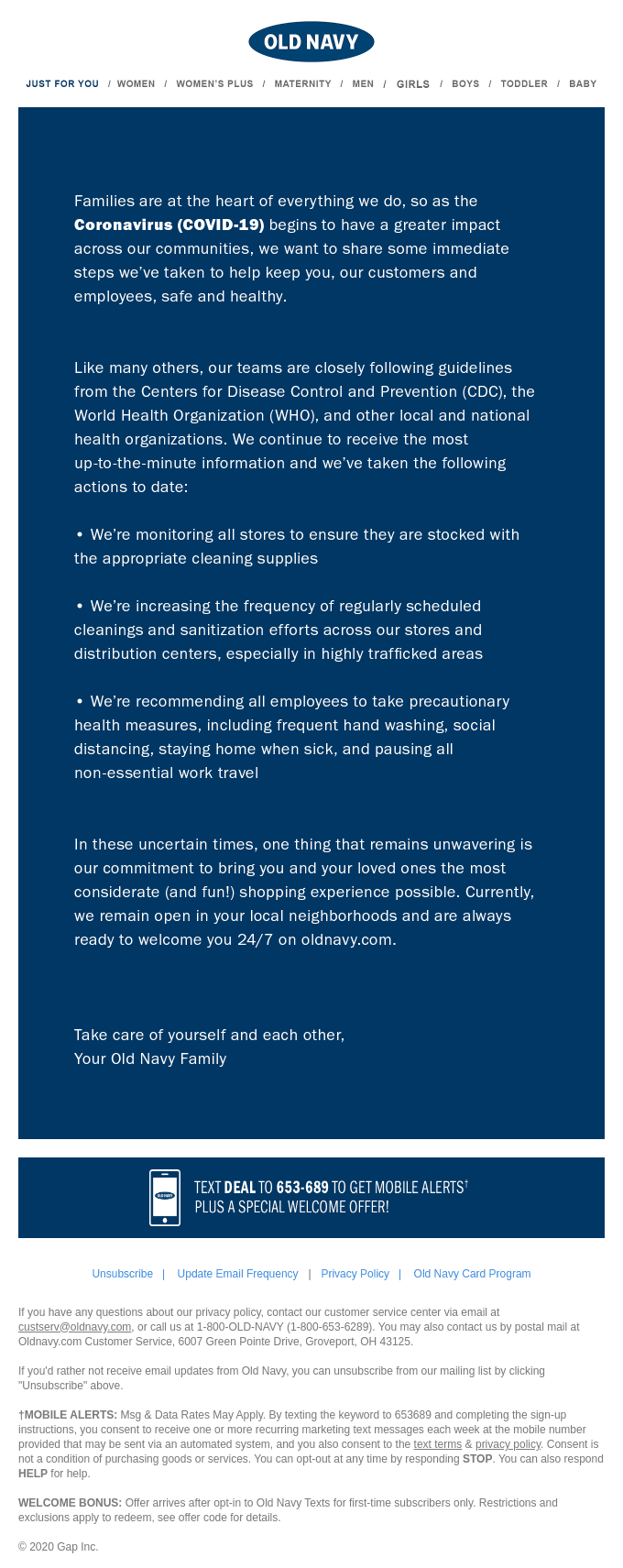 Important updates to keep you safe and healthy