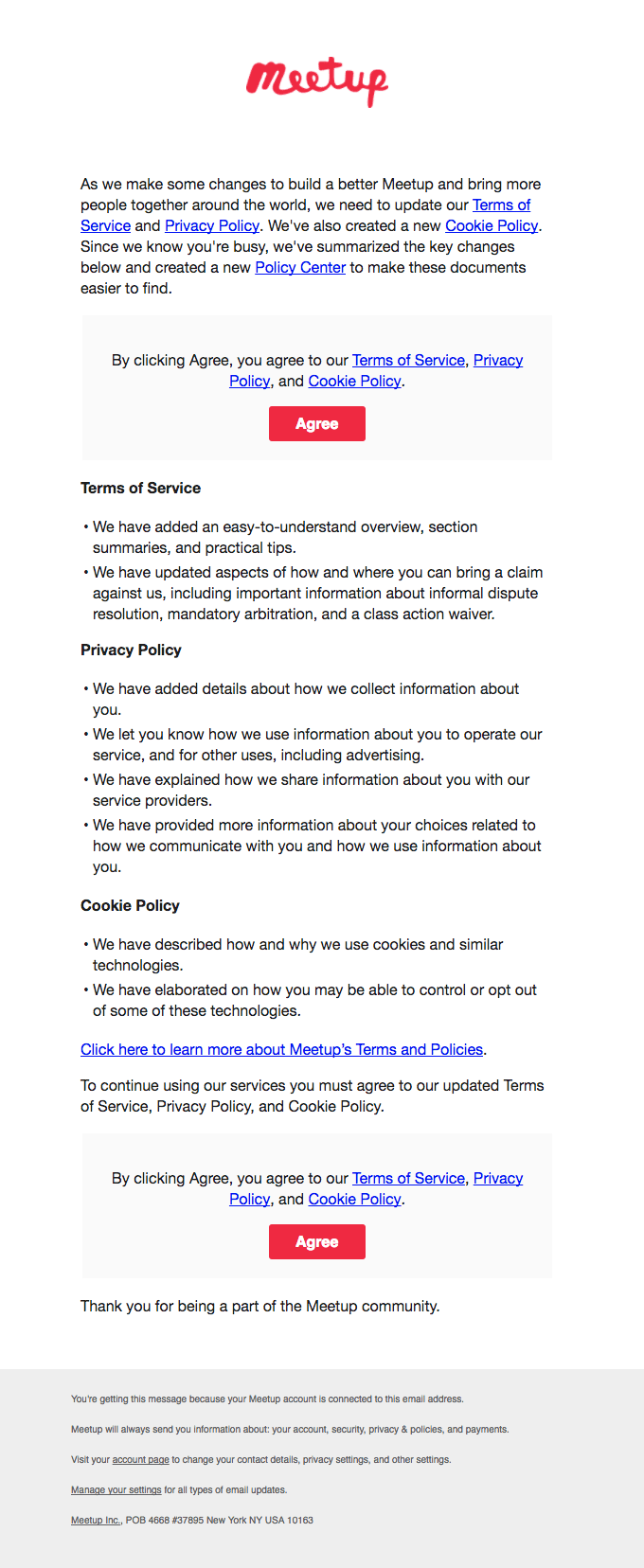 Important Updates to Meetup’s Terms of Service and Privacy Policy