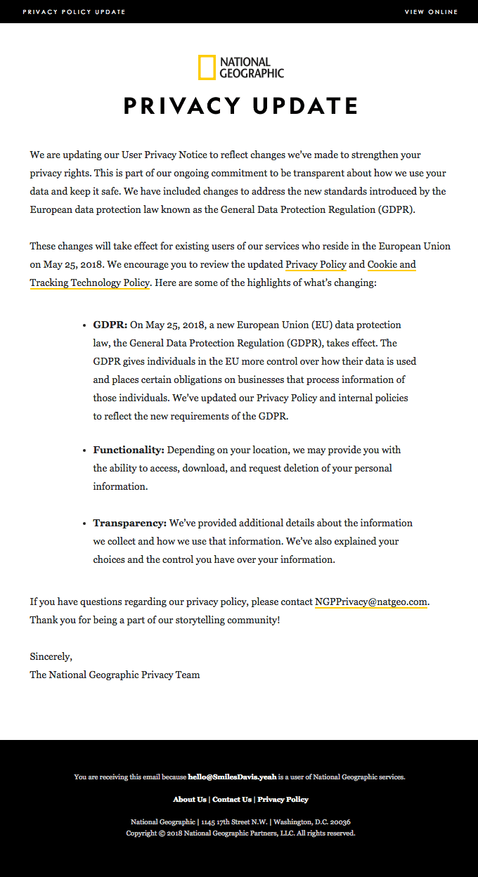 Improvements to our Privacy Policy