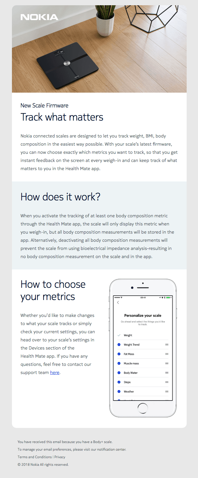 Information about your Body+ scale