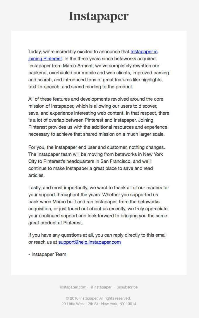 Instapaper is joining Pinterest