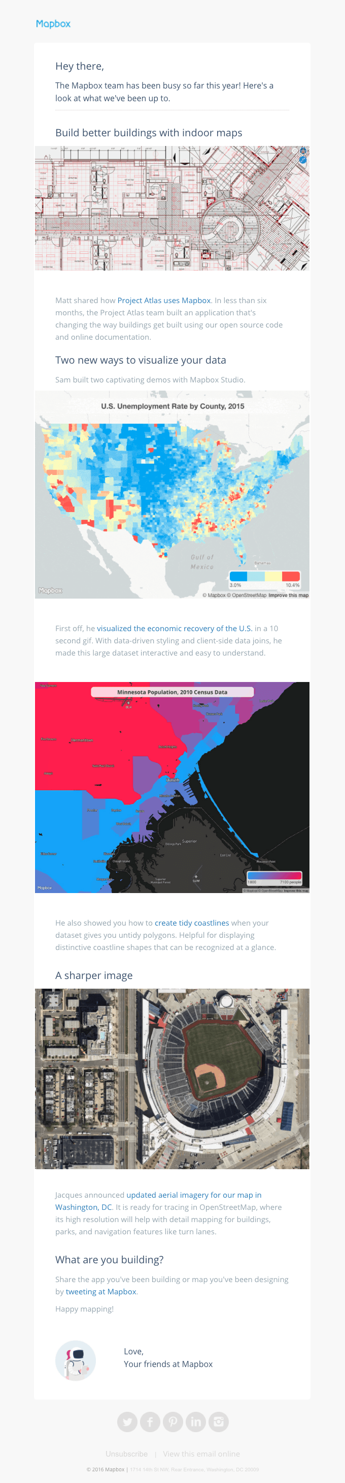 Interactive blueprints, beautiful digestible data, and aerial imagery