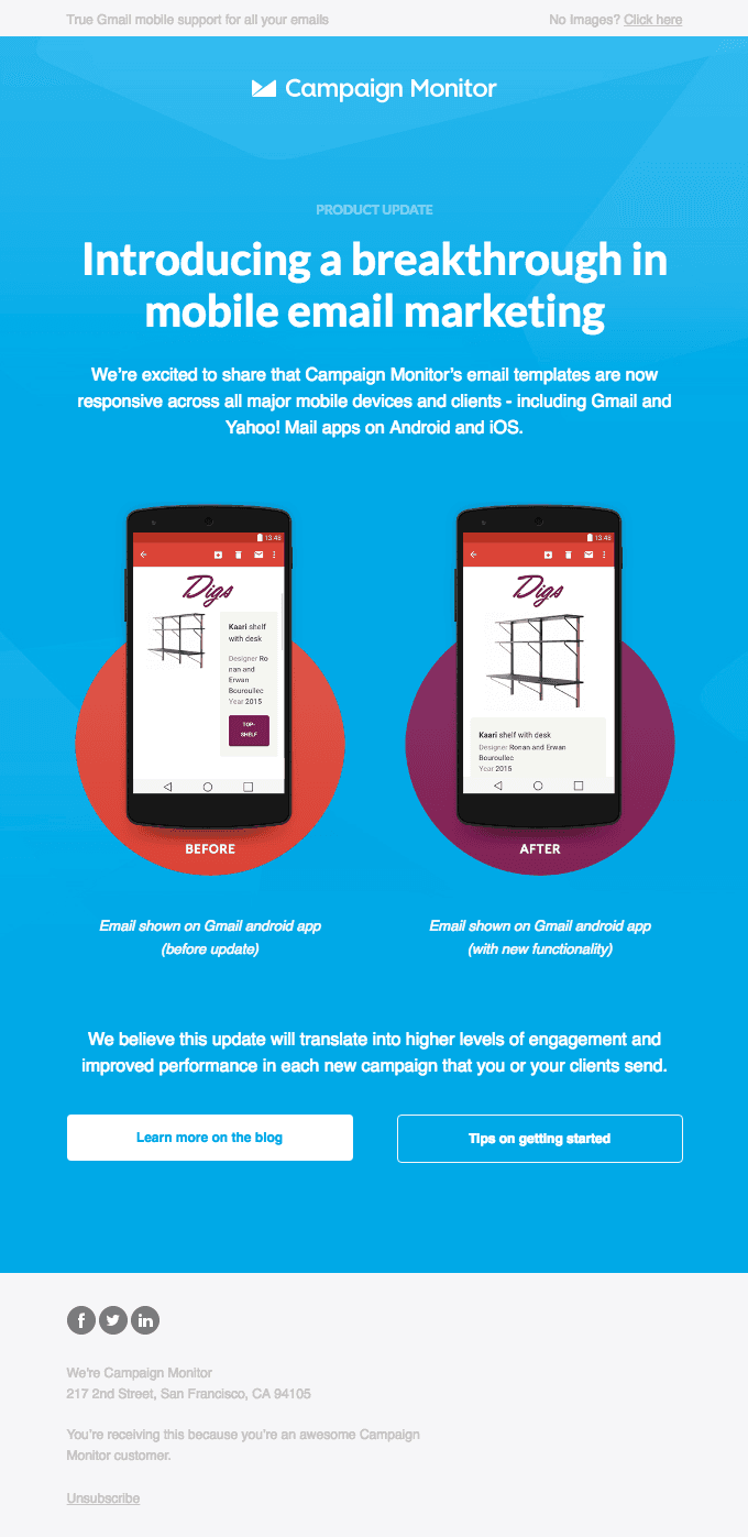 Introducing a breakthrough in mobile email marketing