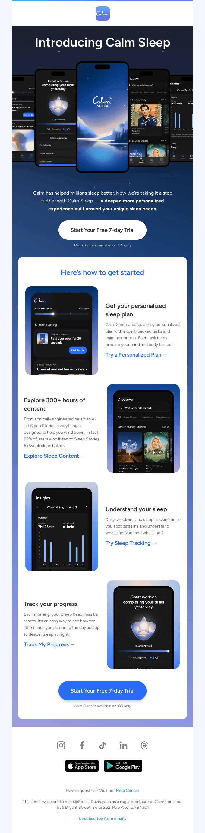 Introducing Calm Sleep: our new app for deeper sleep 😴