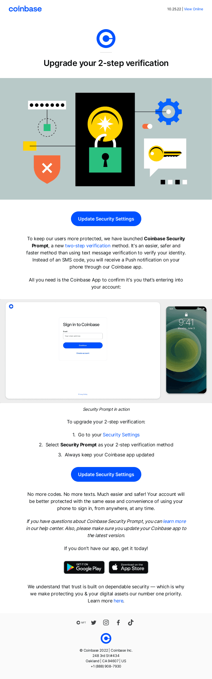 Introducing Coinbase Security Prompt