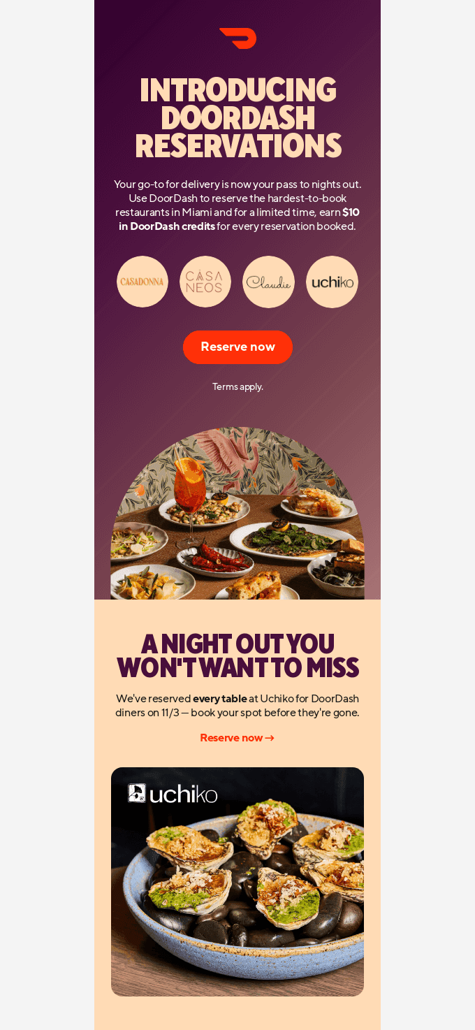 Introducing DoorDash Reservations