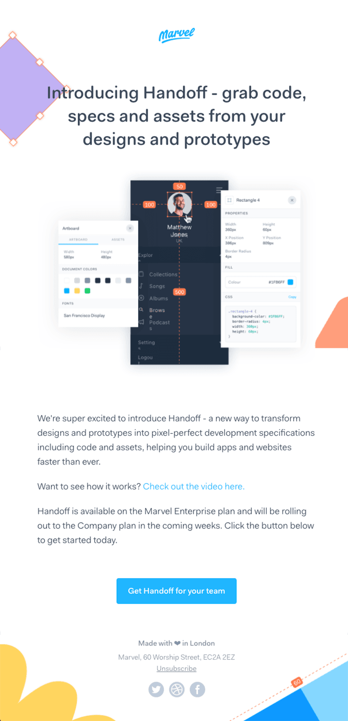 Introducing Handoff – Turn your designs into code, assets and specs for developers