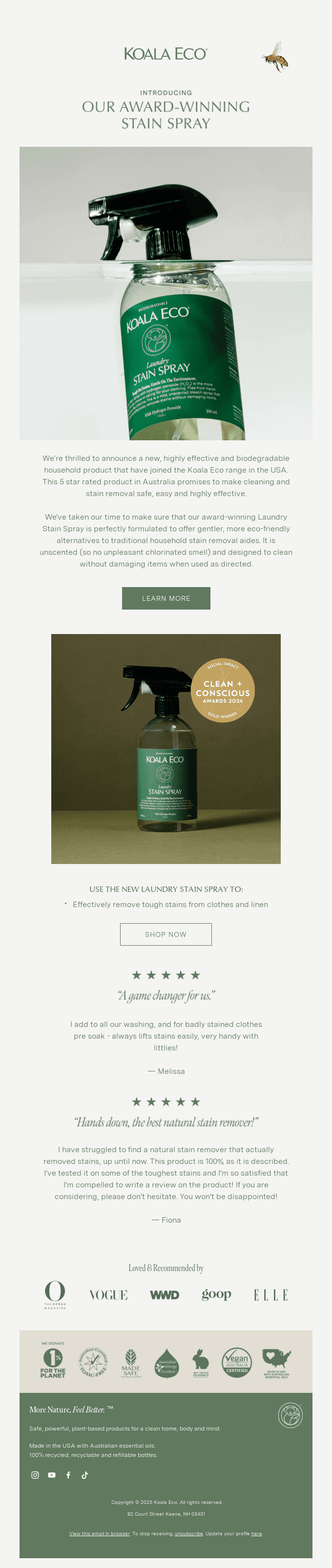 Introducing our new Stain Spray