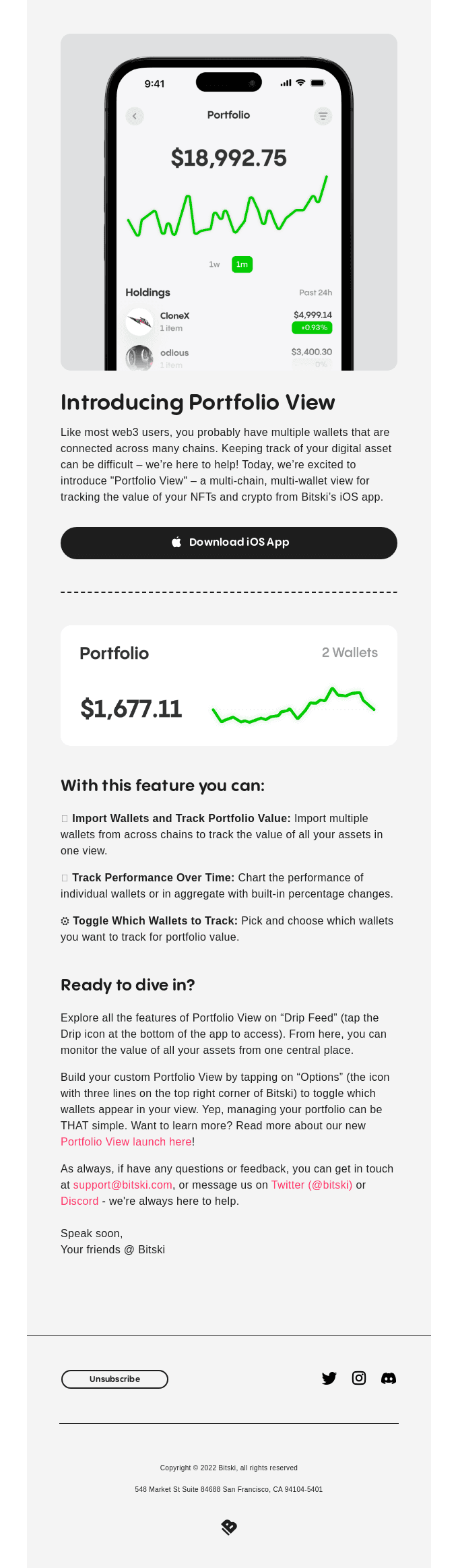 Introducing Portfolio View on Bitski iOS App! 📈
