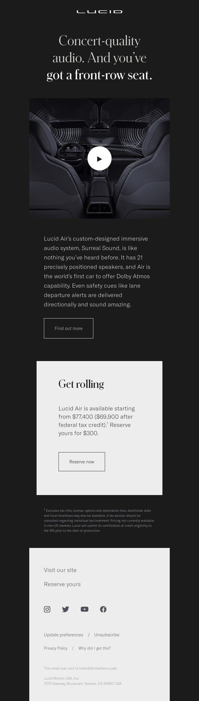 Introducing Surreal Sound in Lucid Air.